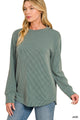 Raised Rib Top in Jade (REG)