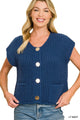 4 Button Sweater Vest in Lt Navy (REG)
