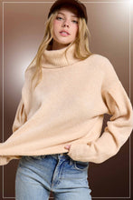 Pintuck Turtleneck Sweater in Coconut (REG)