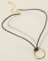 Metal Ring Cord Necklace