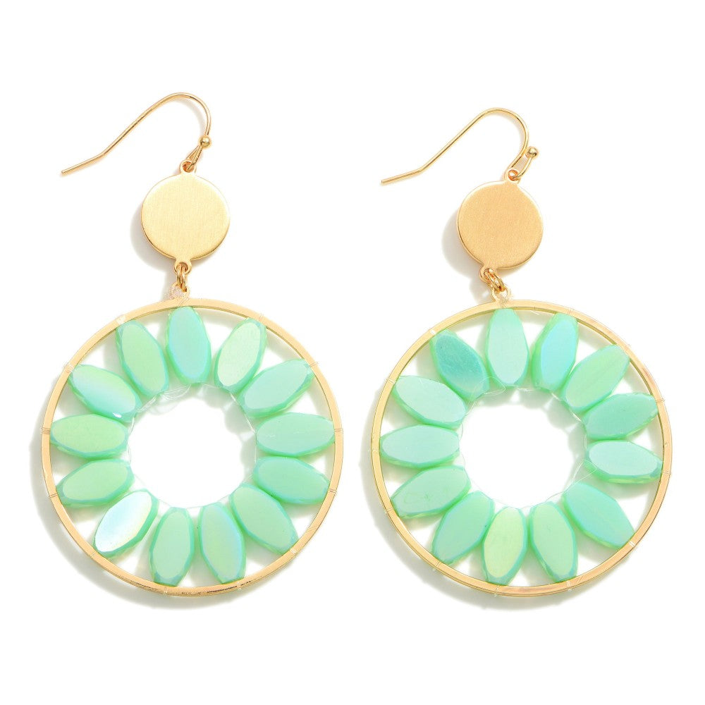 Colorful Circle Drop Earrings