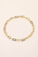 18k Gold Filled Paperclip Bracelet