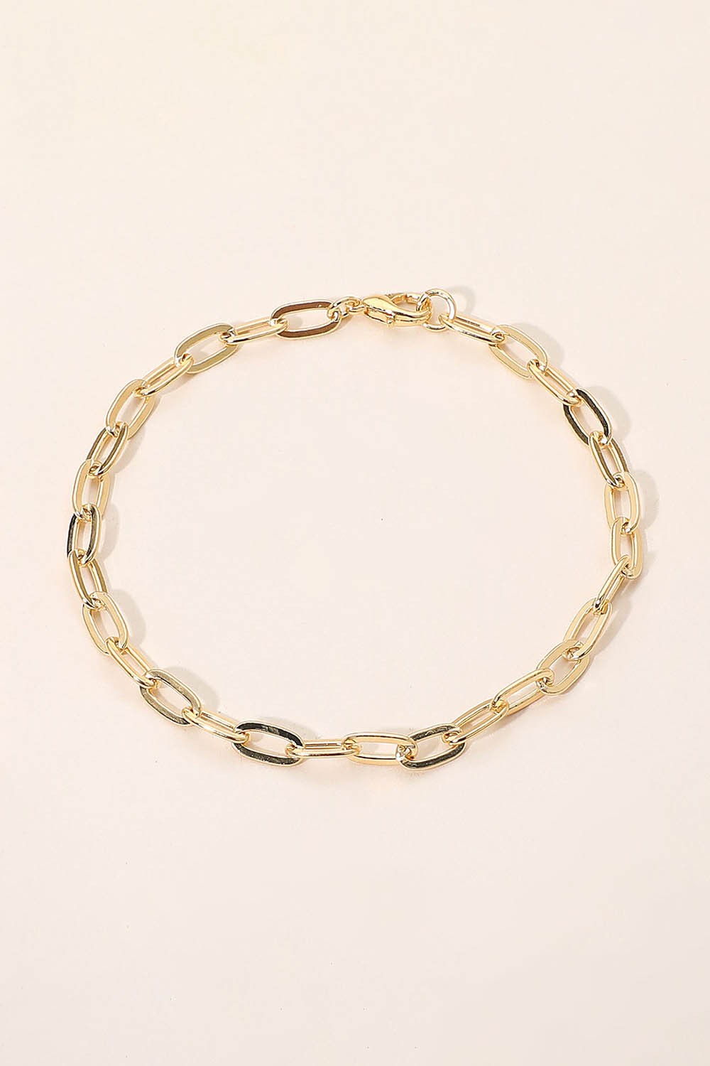 18k Gold Filled Paperclip Bracelet