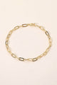 18k Gold Filled Paperclip Bracelet