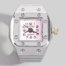 Stainless Steel Square Ring Watch