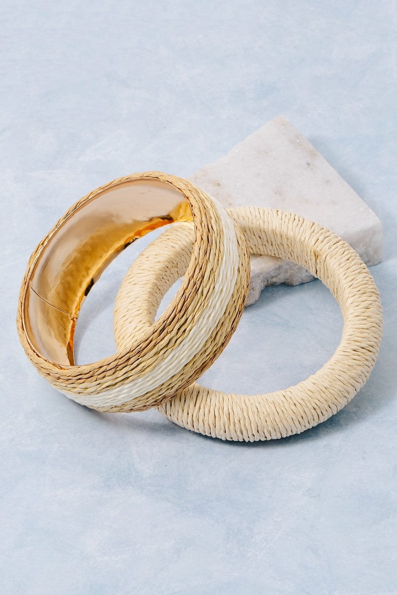Woven Bangle Bracelet Set