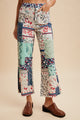Patchwork Flared Crop Pants (REG)