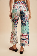 Patchwork Flared Crop Pants (REG)