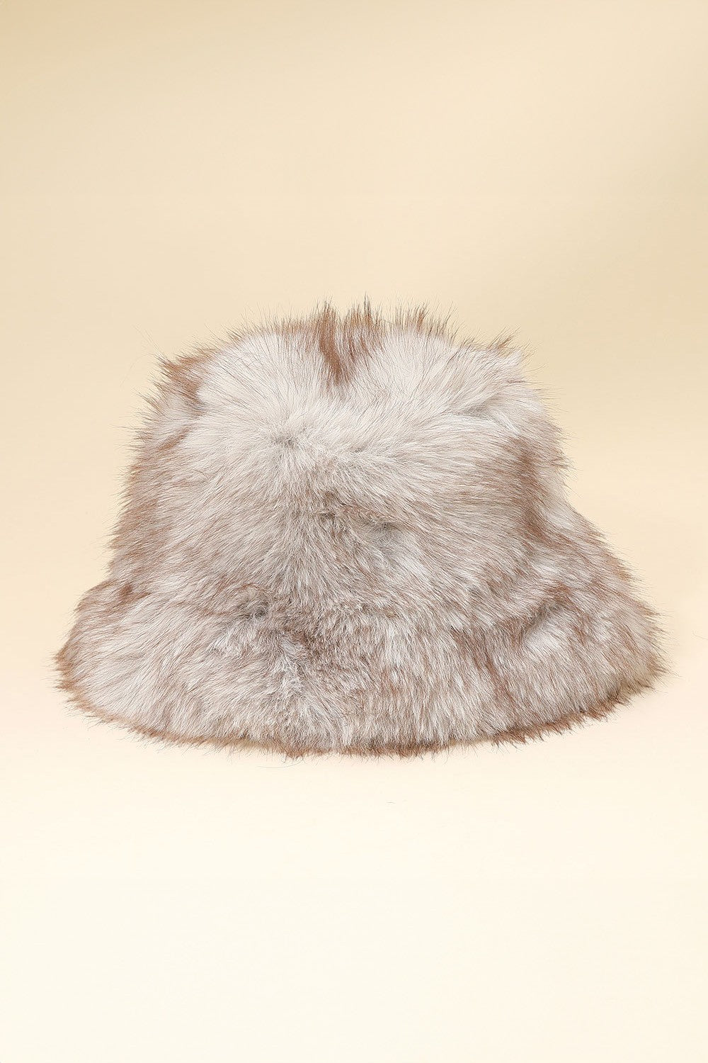Natural Faux Fur Bucket Hat