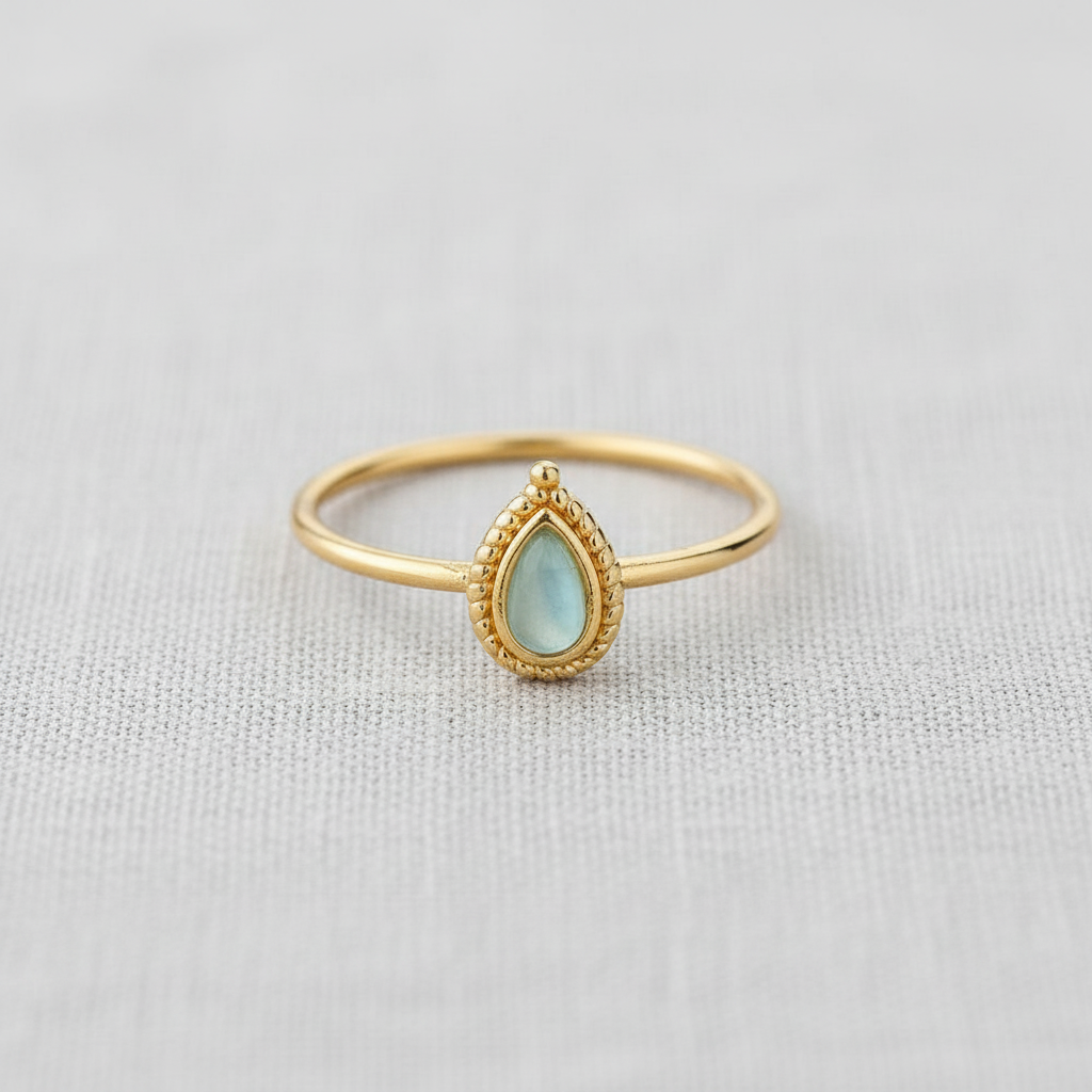 Teardrop Stone Ring