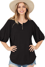 The Black Short Sleeve Round Neckline Top