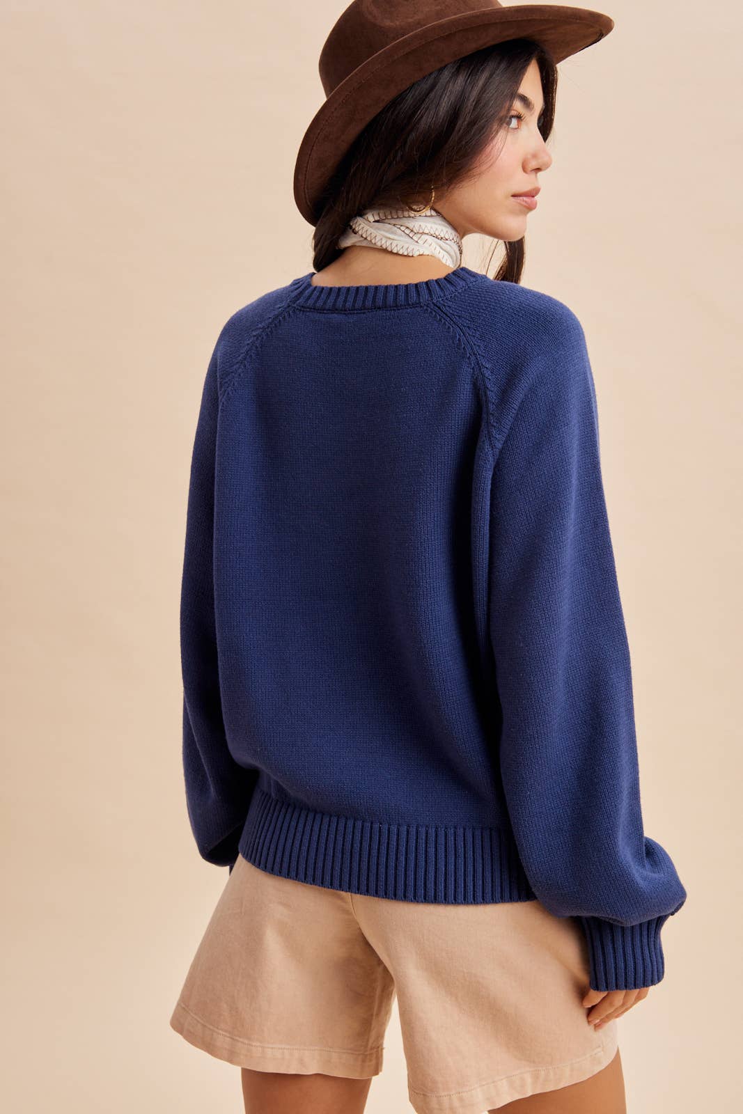 Golden Retriever Dog Sweater in Navy (REG)