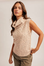 Sleeveless Heathered Turtleneck Sweater (REG)