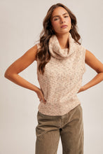 Sleeveless Heathered Turtleneck Sweater (REG)