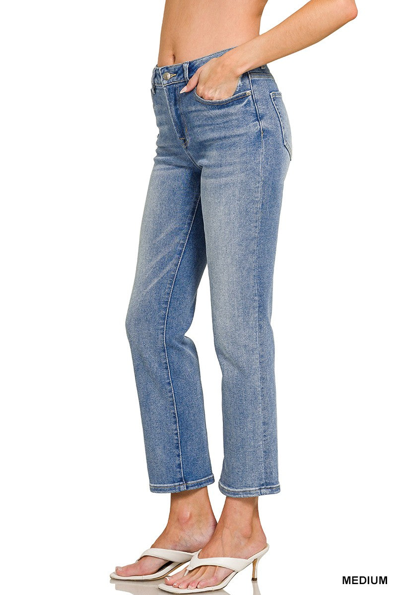 Zenana Straight Crop Jeans DCP-9540 (REG)