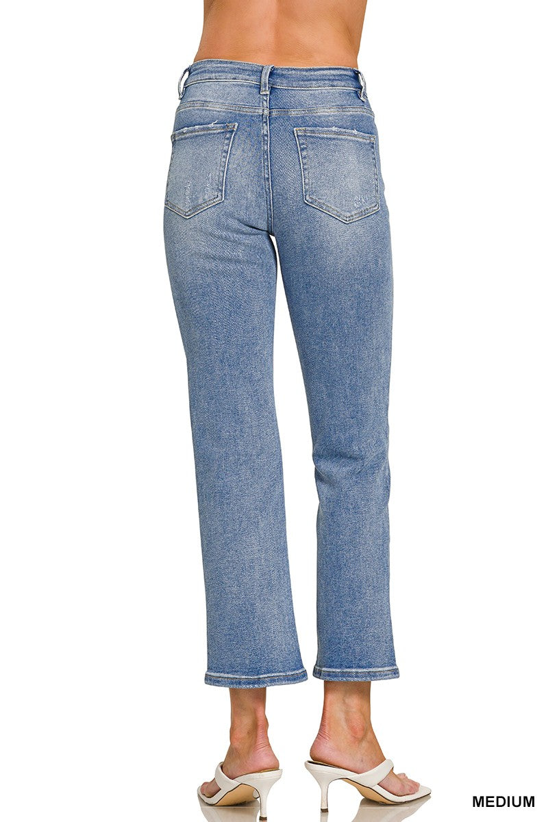Zenana Straight Crop Jeans DCP-9540 (REG)