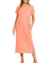 Washed Pocket T-Shirt Dress in Coral (REG)