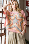 The Star Patched Short Sleeve Top