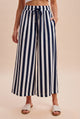 Navy Striped Wide Leg Pants (REG)
