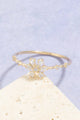 Gold Dipped CZ Flower Ring