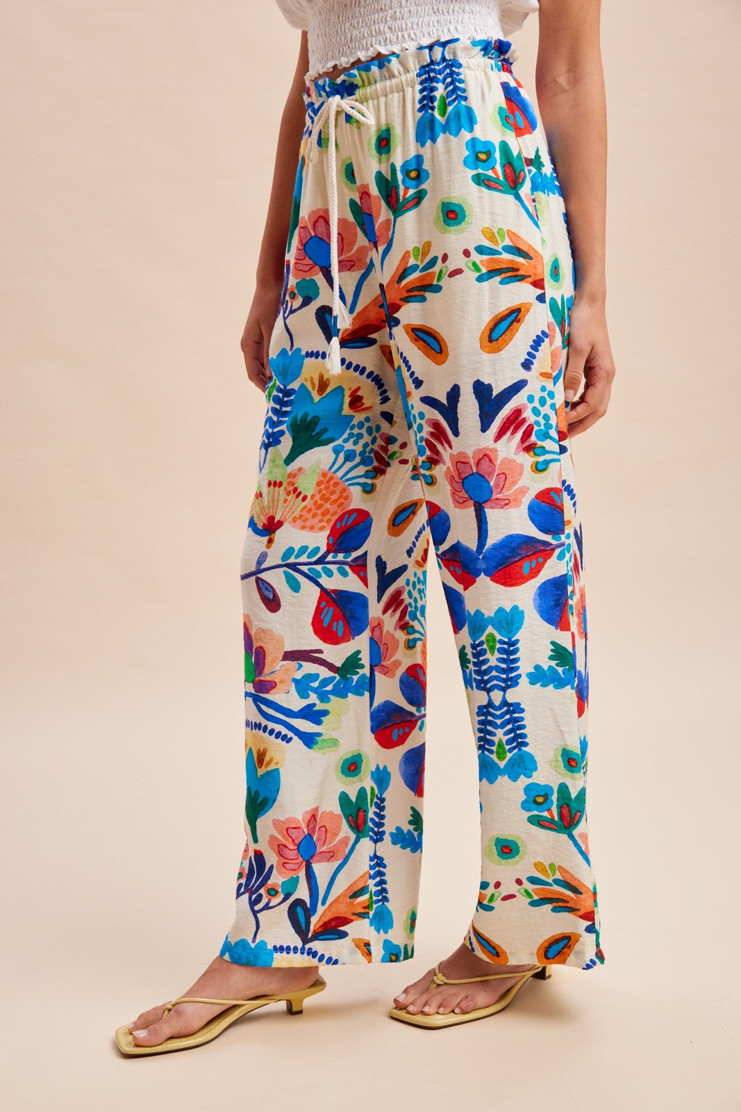 Tropical Blue Rope Tie Pants (REG)