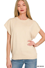 Short Sleeve Summer Sweater in Sand Beige (REG)