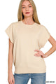 Short Sleeve Summer Sweater in Sand Beige (REG)
