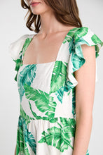 Green Tropical Leaf Maxi Dress (REG)