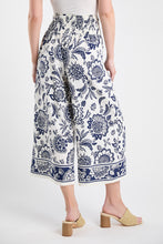 Navy Printed Smocked Pants (REG)