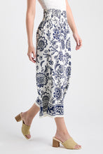 Navy Printed Smocked Pants (REG)