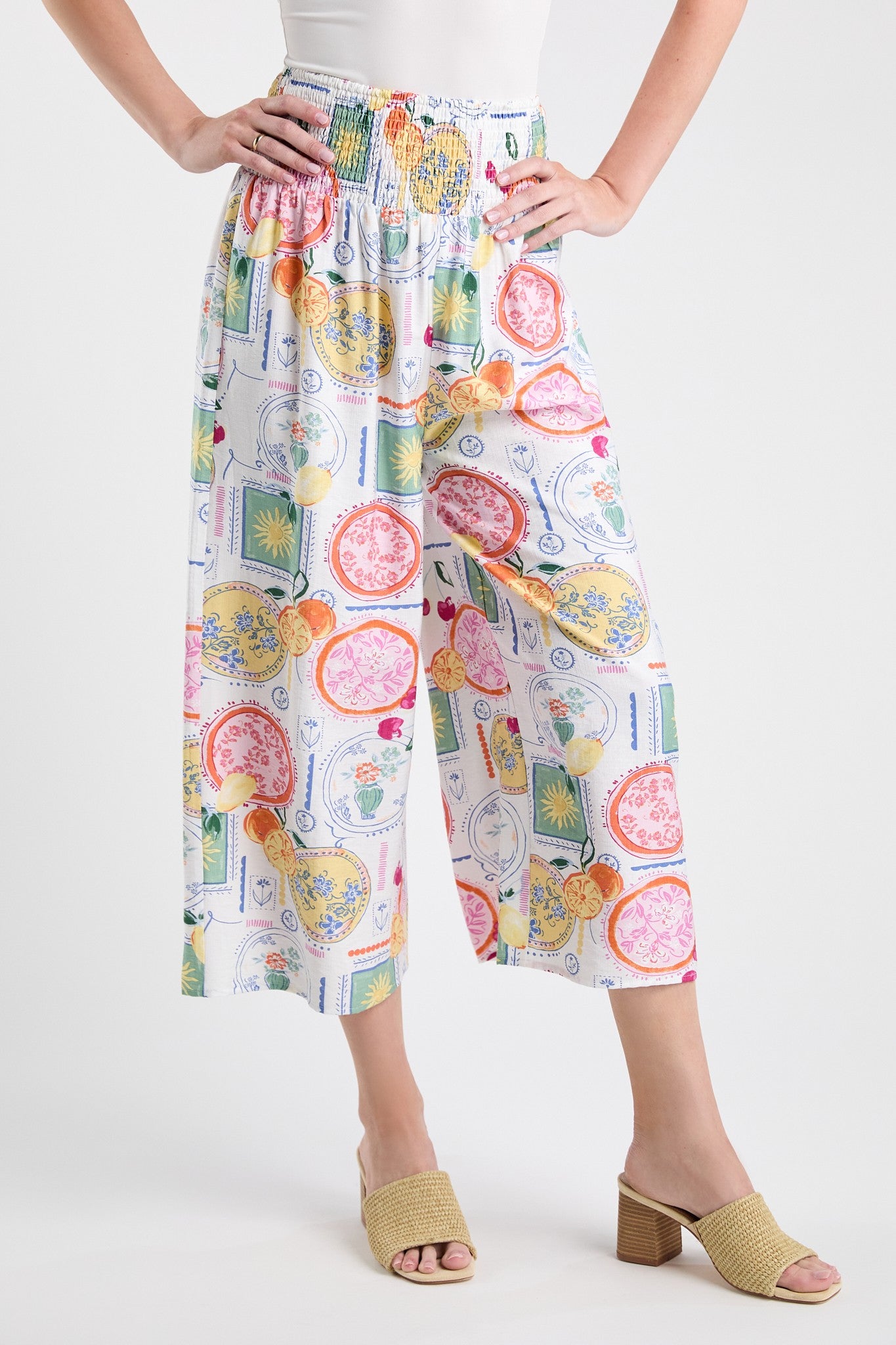 Conversational Crop Pants (REG/PLUS)