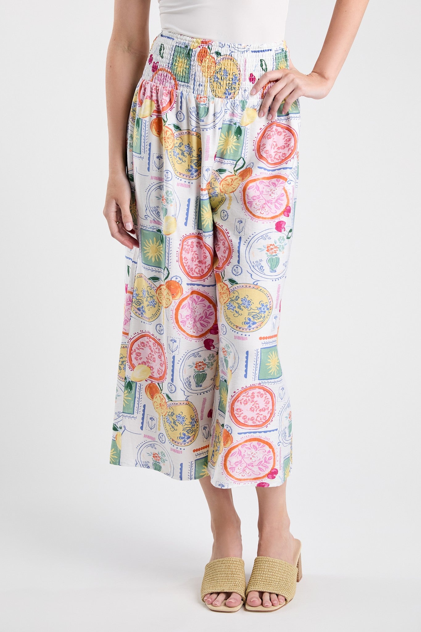 Conversational Crop Pants (REG/PLUS)