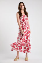 Red Tropical Leaf Maxi Dress (REG)
