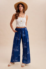 Sailboat Drawstring Pants in Deep Sea Blue (REG)