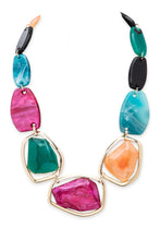 Glitter Resin Statement Necklace