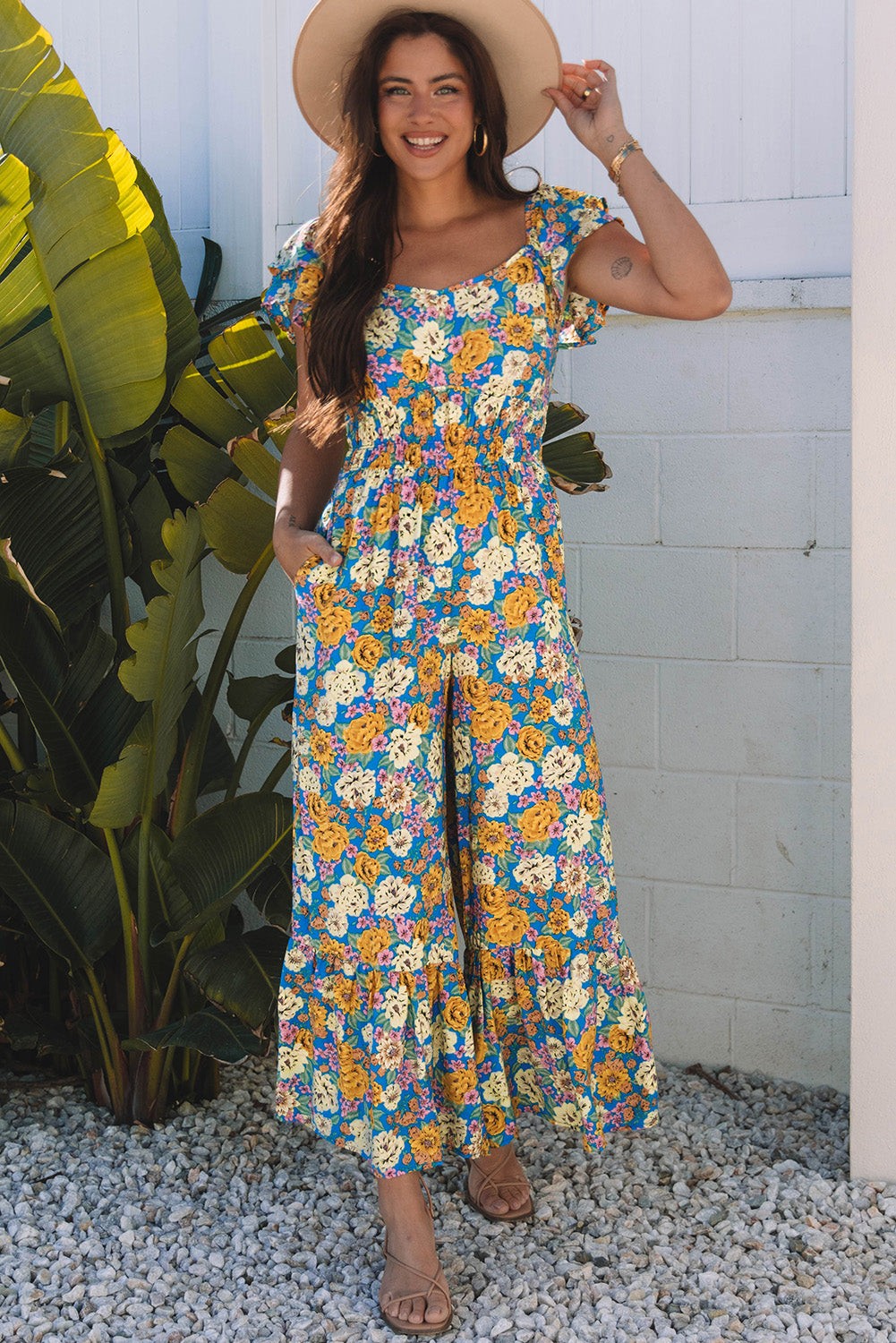 Allover Floral Jumpsuit (REG)