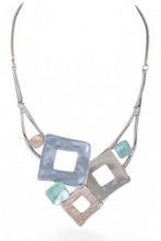 Square Metal Statement Necklace
