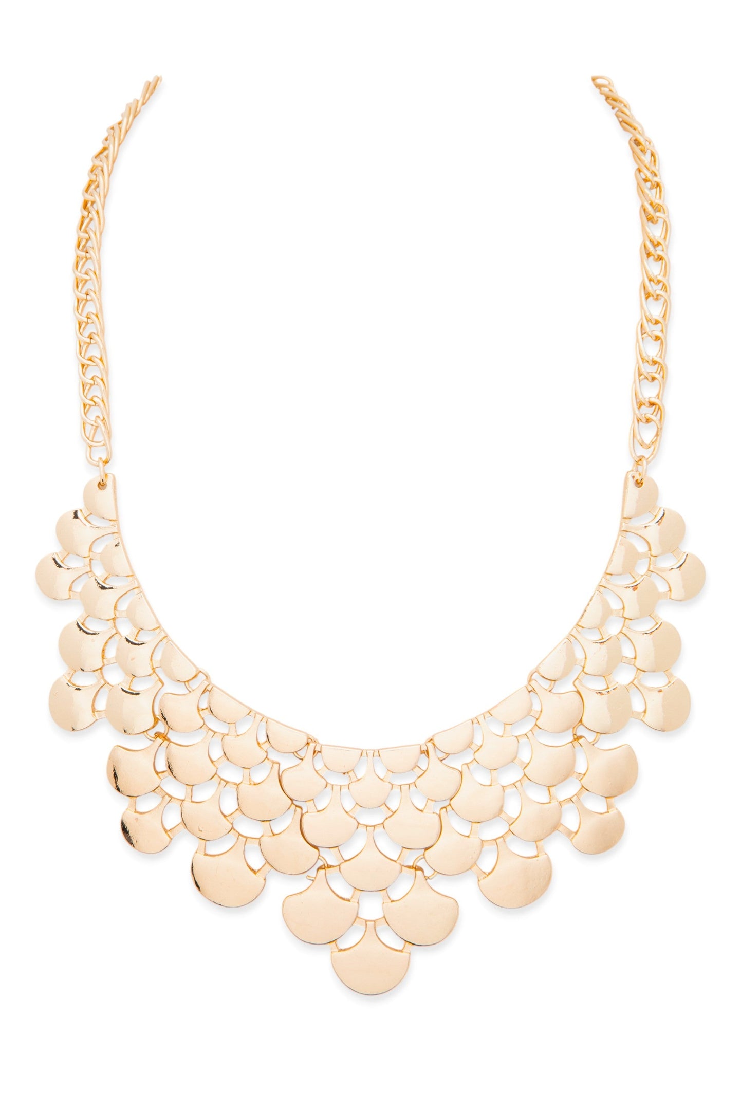 Scale Bib Statement Necklace