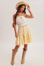 Tiered Tassel Midi Skirt in Yellow (REG)