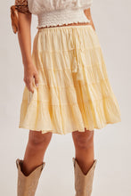 Tiered Tassel Midi Skirt in Yellow (REG)