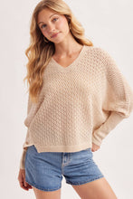 Textured Dolman Sweater in Oatmeal (REG)