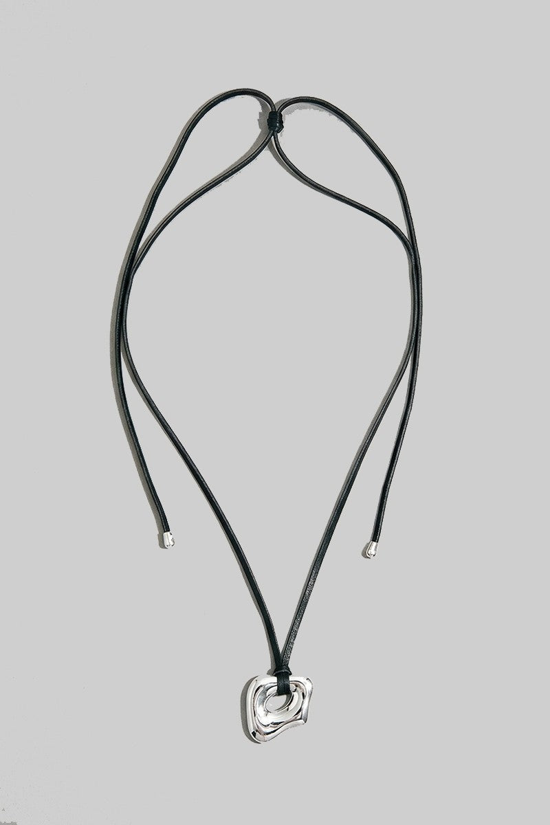 Abstract Ring Cord Necklace