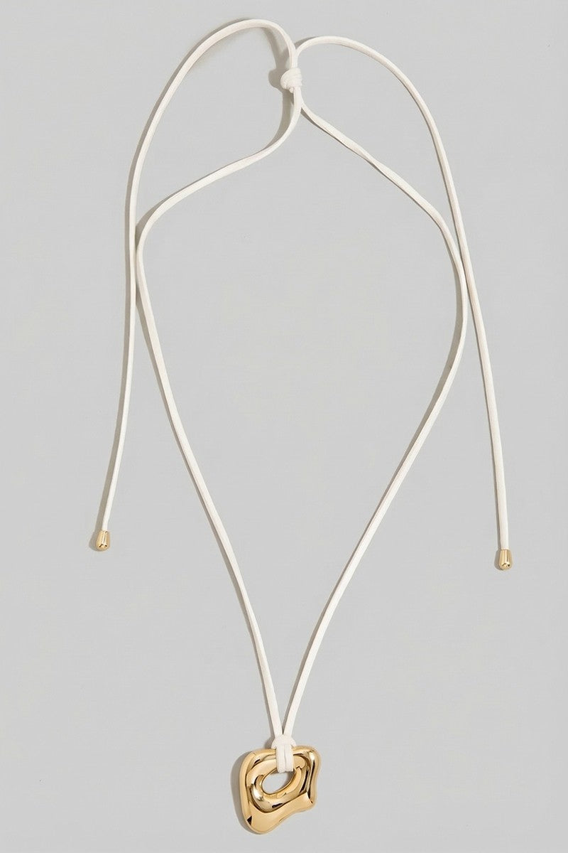 Abstract Ring Cord Necklace