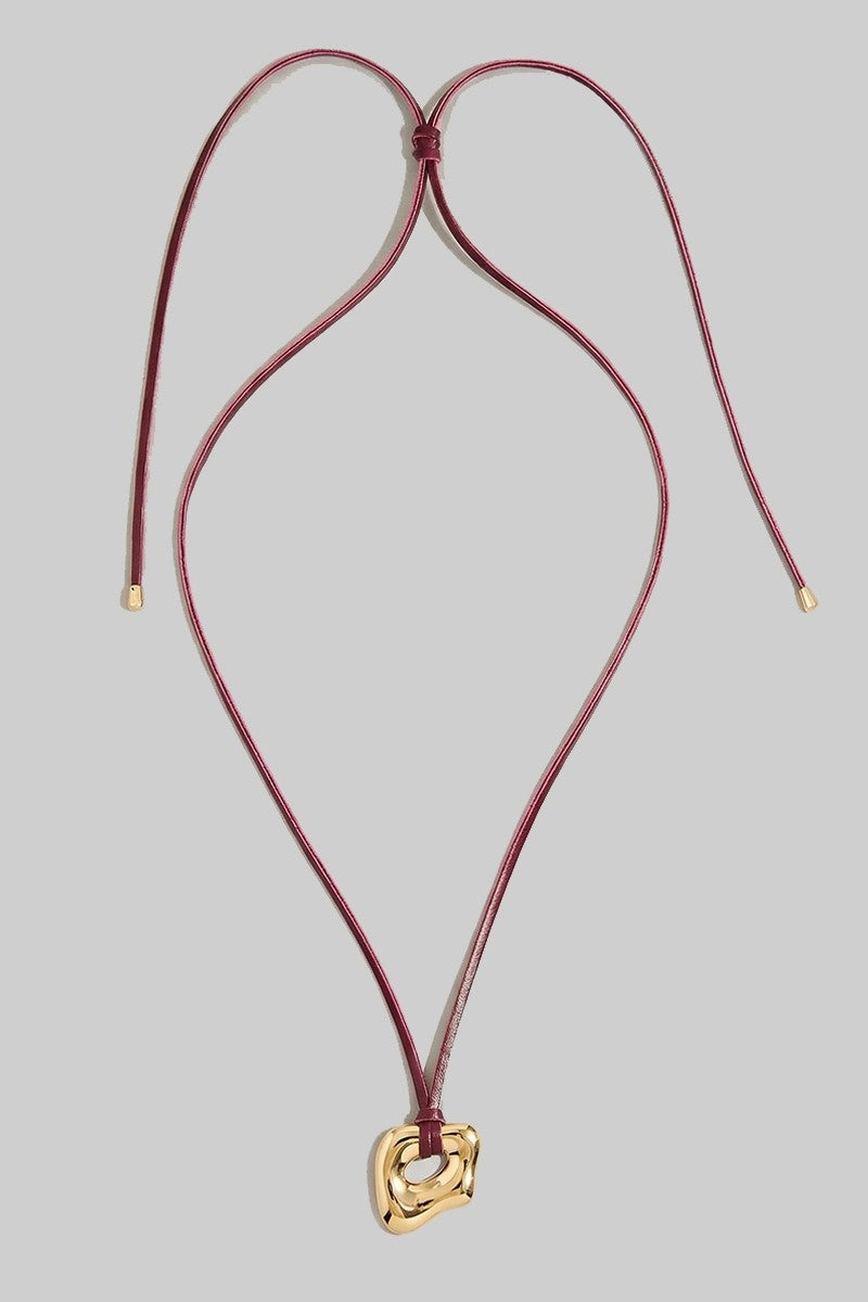 Abstract Ring Cord Necklace
