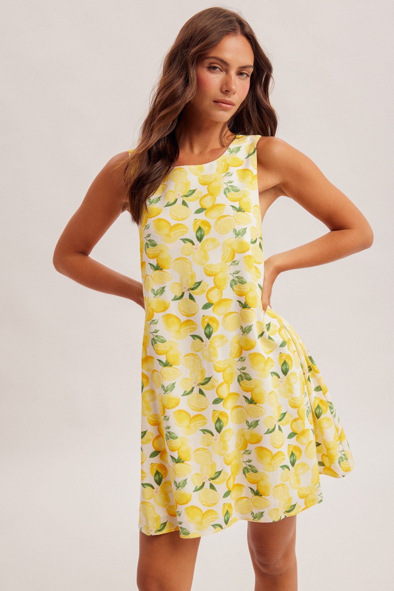 Open Back Lemon Shift Dress (REG)