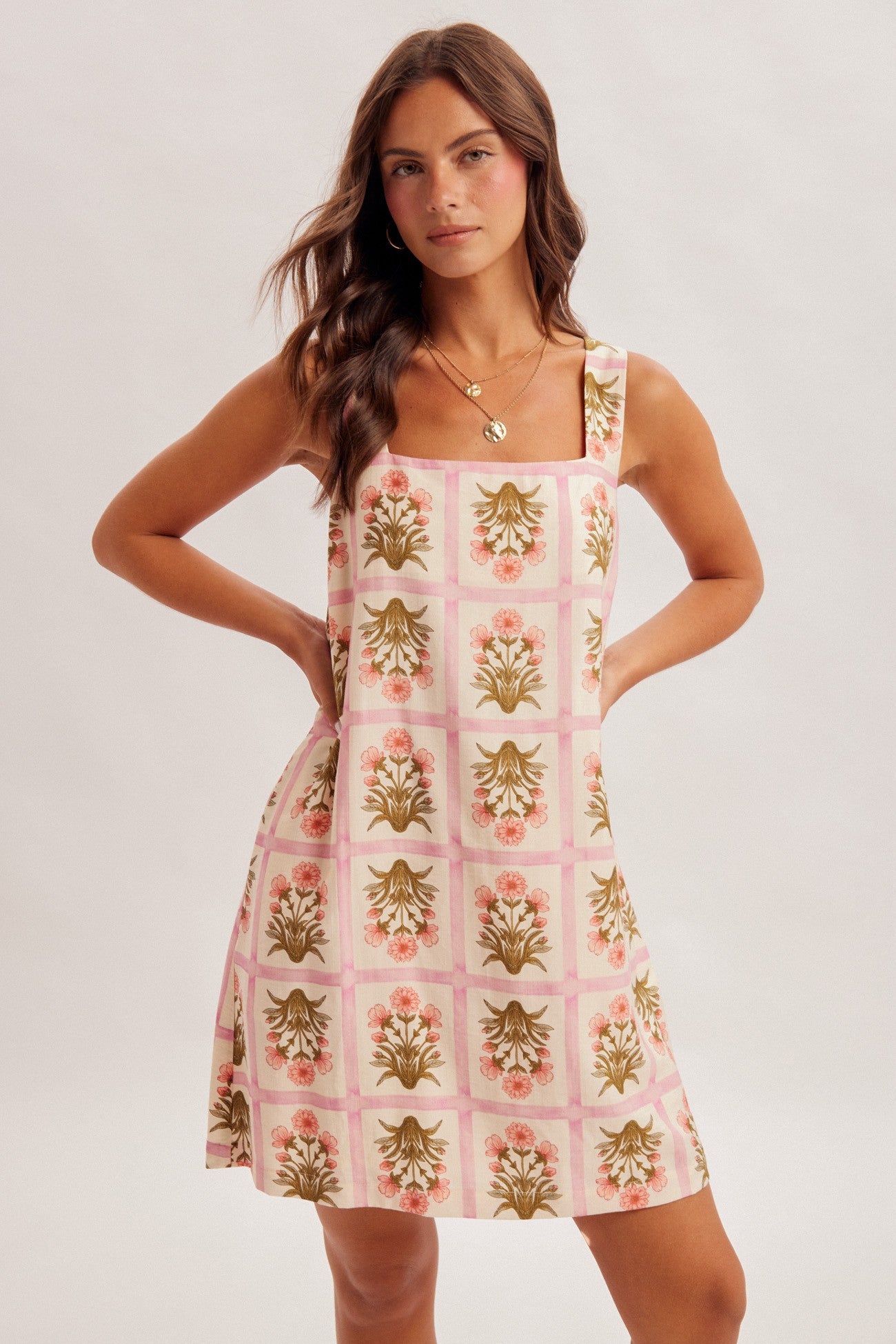 Floral Square Shift Dress (REG)