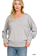 Serena V-Neck Sweater in H Grey (REG)