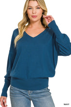 Serena V-Neck Sweater in Navy (REG)