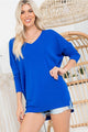 Soft and Light Sweater in Royal Blue (REG/PLUS)