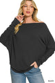Hacci Dolman Boatneck Top in Black (REG)